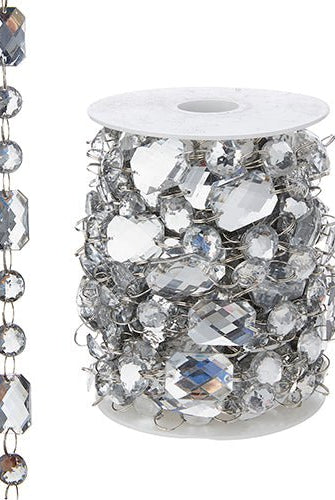 10 YDS SILVER AND JEWEL CRYSTAL GARLAND - Sassy Inspiration