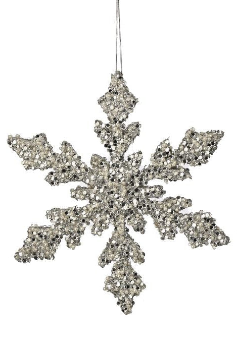 12" SEQUIN/PEARL SNOWFLAKE - Sassy Inspiration