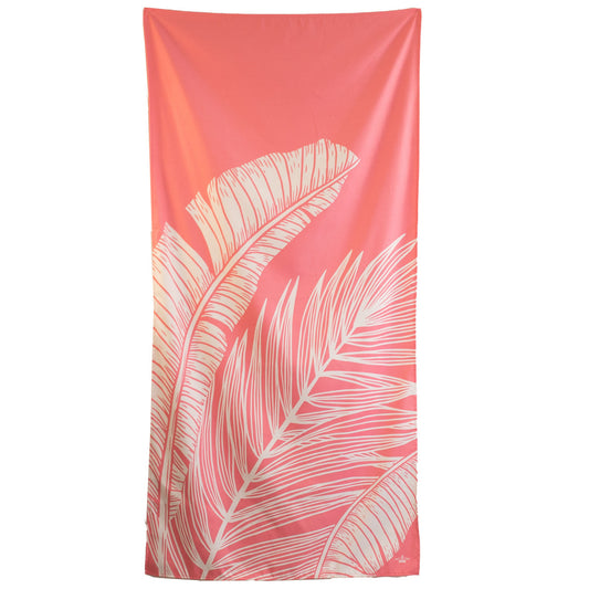 Delmare Palm Beach Towel Light Pink/White