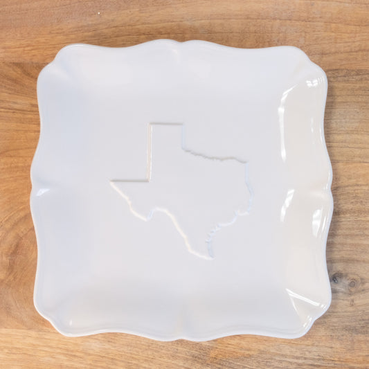 Texas Embossed Square Platter