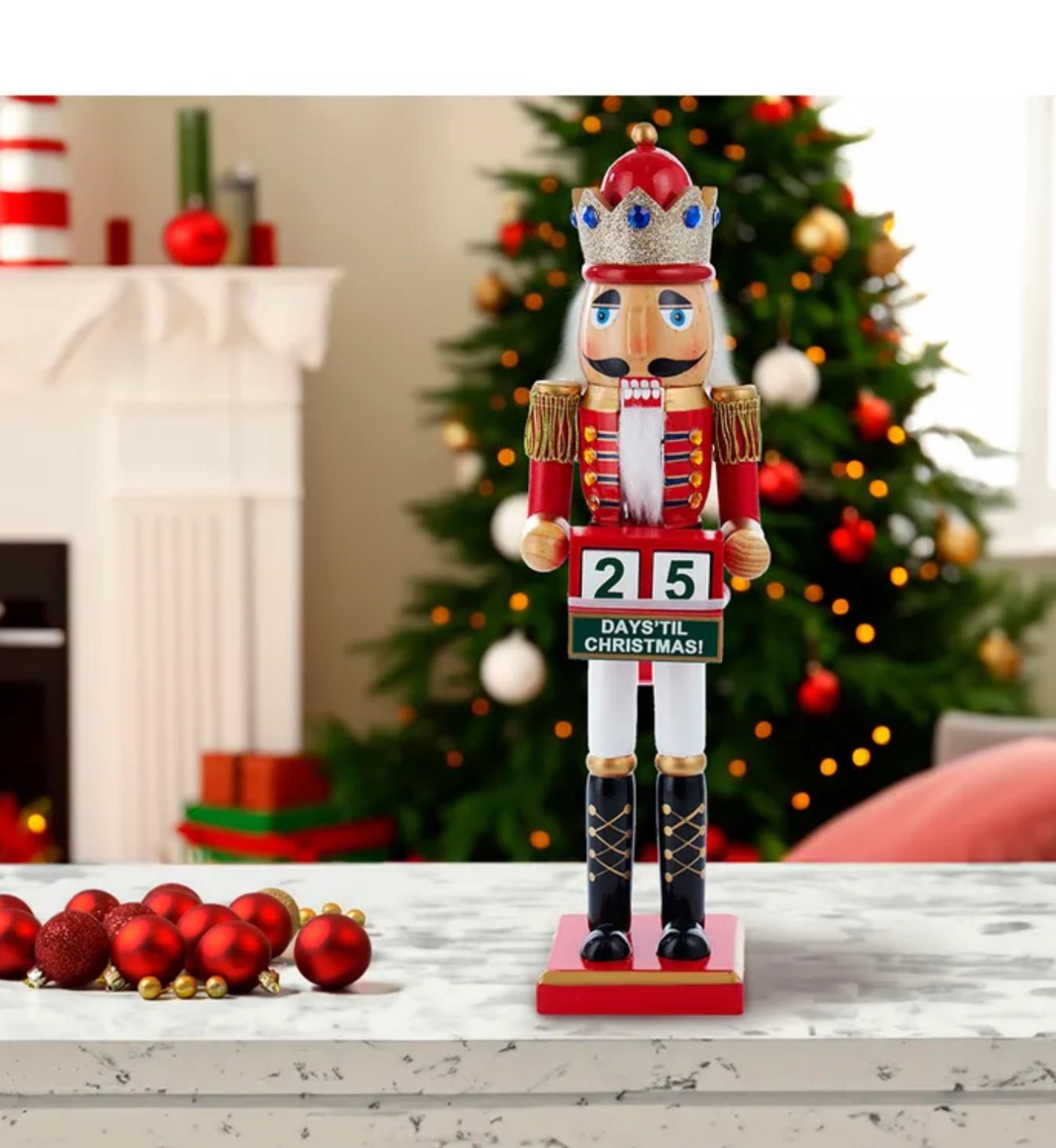 15" Nutcracker King With Calendar - Sassy Inspiration