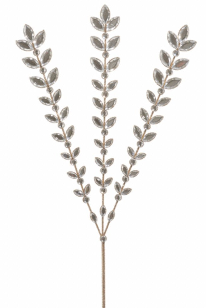 23.5” Crystal Jeweled Spray with Gold Glitter - Sassy Inspiration