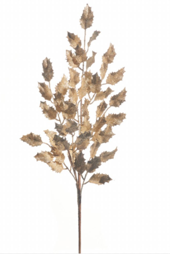 36” Glittered Leaf Spray - Sassy Inspiration