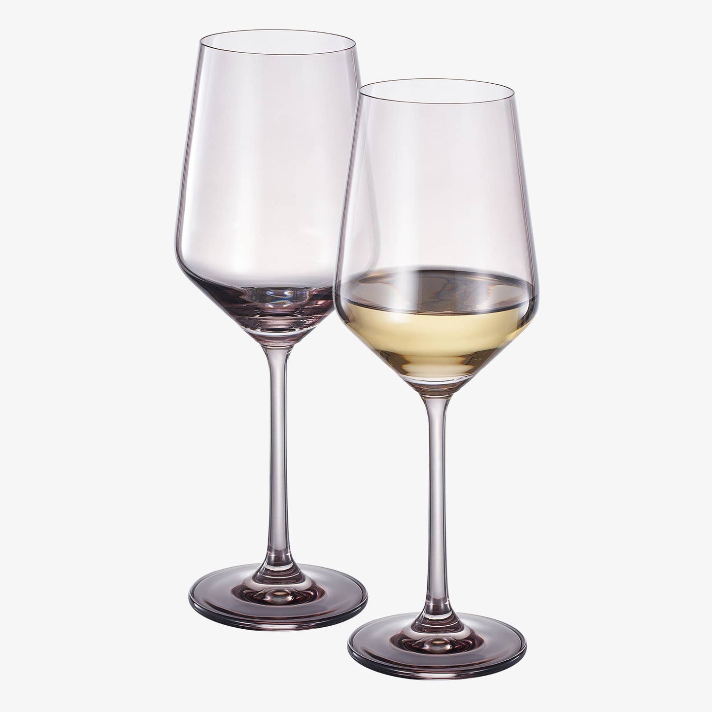 Colored Crystal Wine Glass | Set of 2 | 12oz (Smoke Grey)