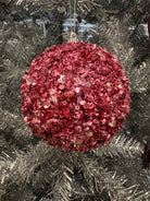 4" ICE/SEQUIN BALL ORNAMENT ORNAMENT - Sassy Inspiration