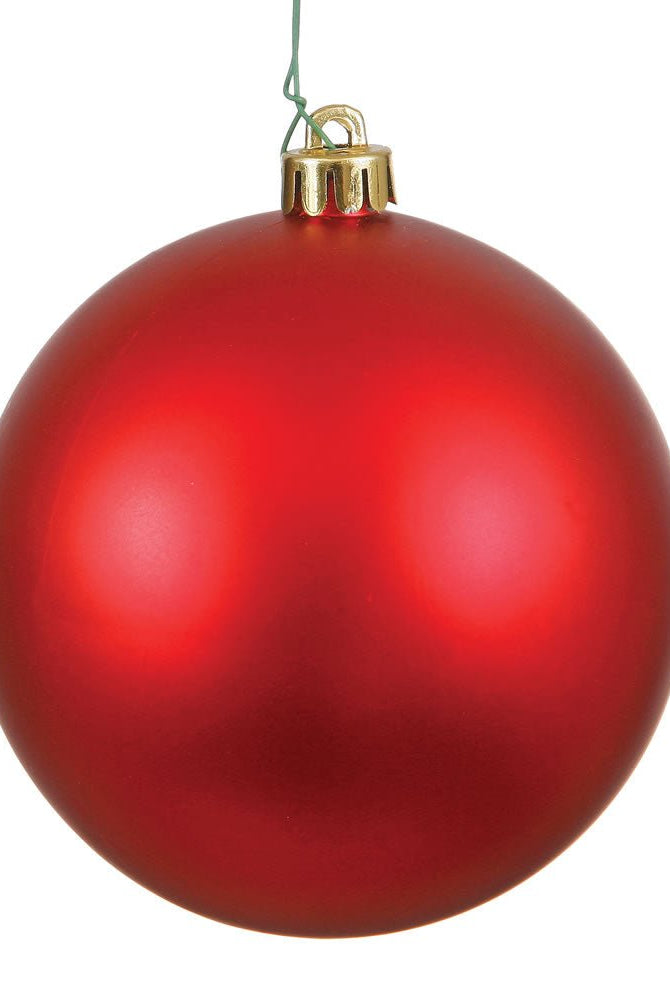 4.75" Red Matte Ball Ornament - Sassy Inspiration