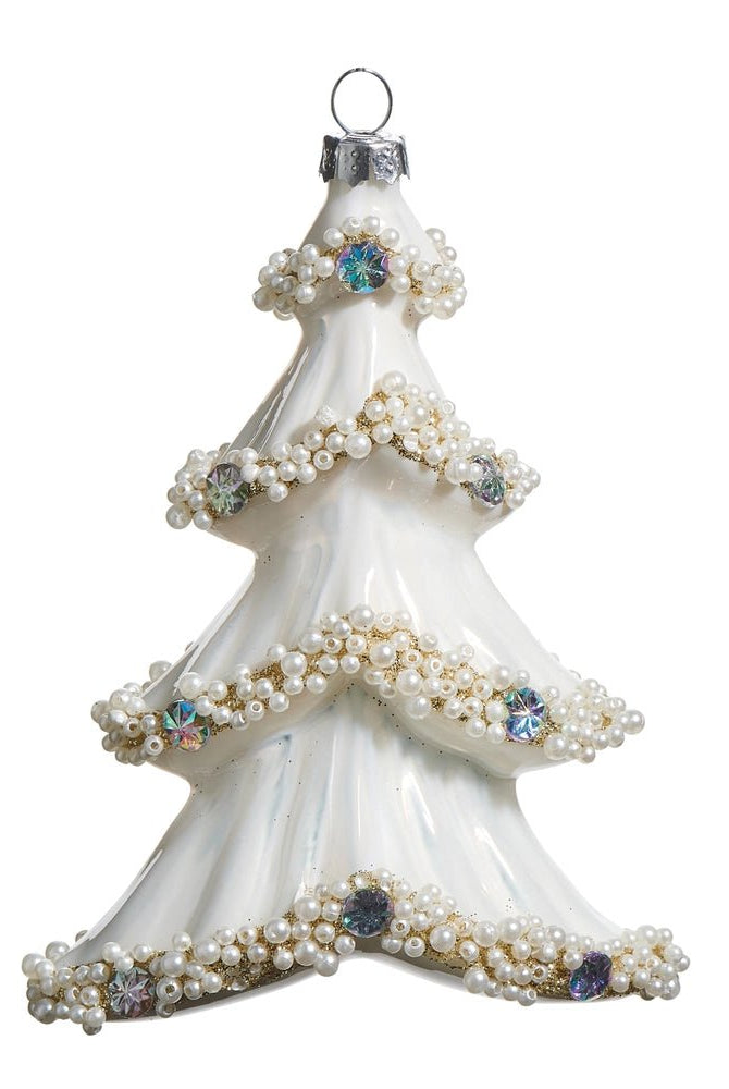 5" Pearl Trimmed Tree Ornament - Sassy Inspiration