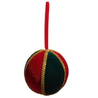 5" Red and Green Velvet Ornament - Sassy Inspiration