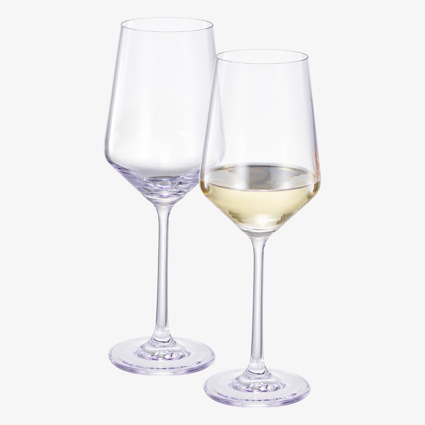 Colored Crystal Wine Glass | Set of 2 | 12oz (Purple)