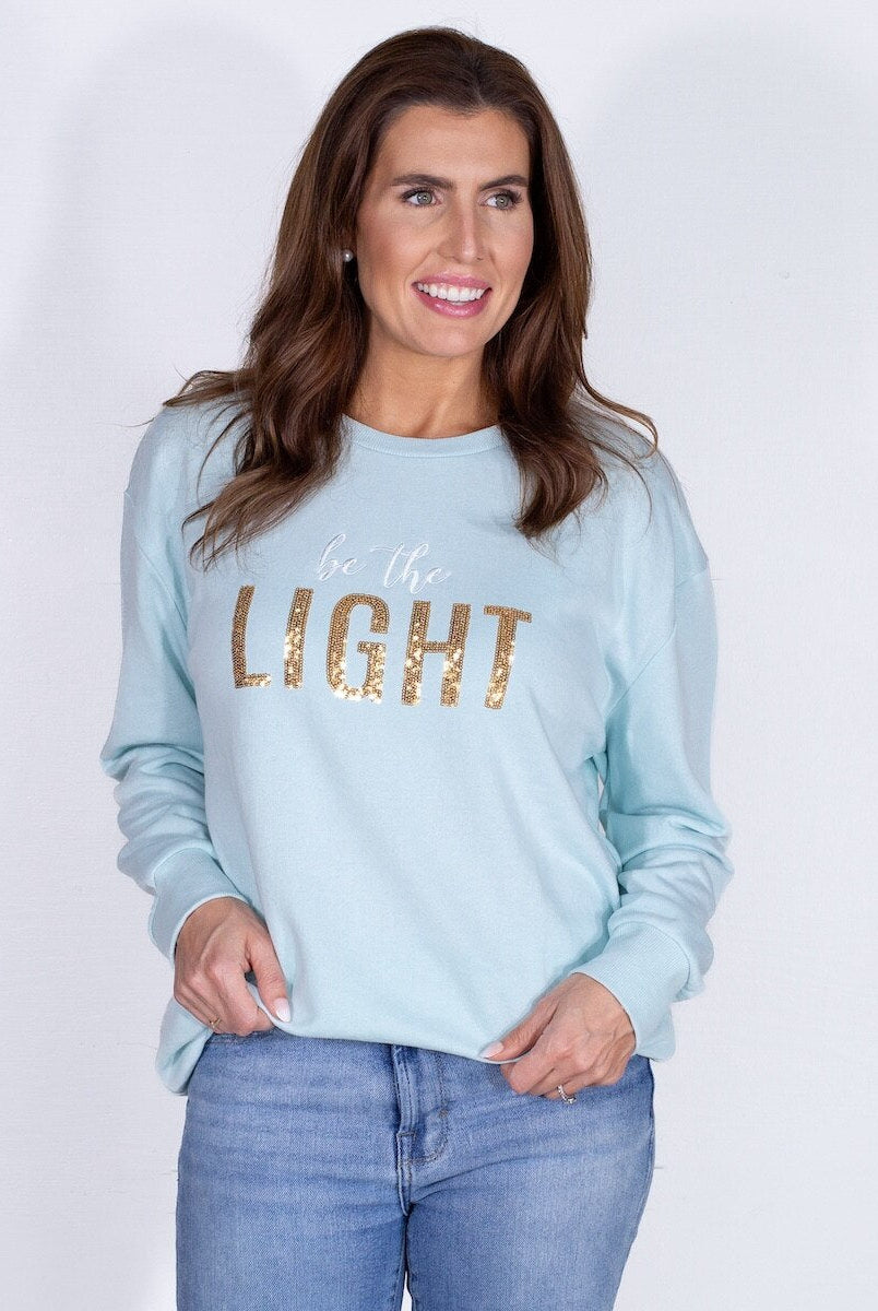 Be The Light Sequin Sweatshirt - Sassy Inspiration