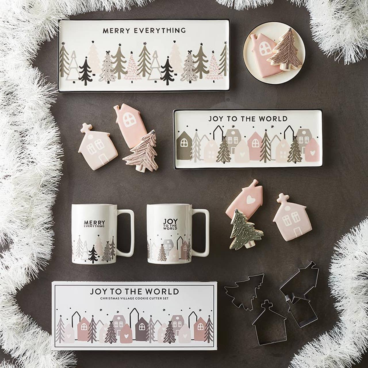 Christmas Village Ceramic Tray - Houses - Sassy Inspiration