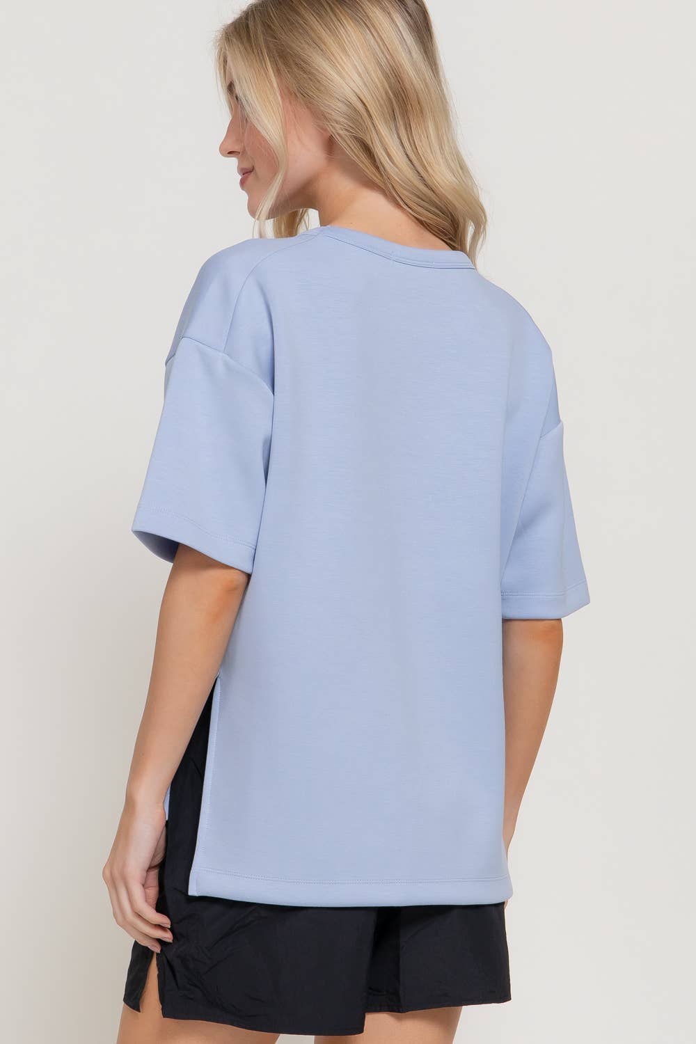 Cloud Nine Oversized Scuba Knit Top - Sassy Inspiration