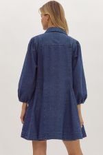Dark Denim Mini Dress - Sassy Inspiration