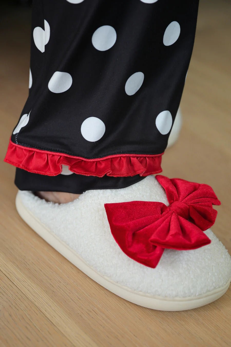 Dotty Darling Polka Dot Ruffle Pajama Set - Sassy Inspiration