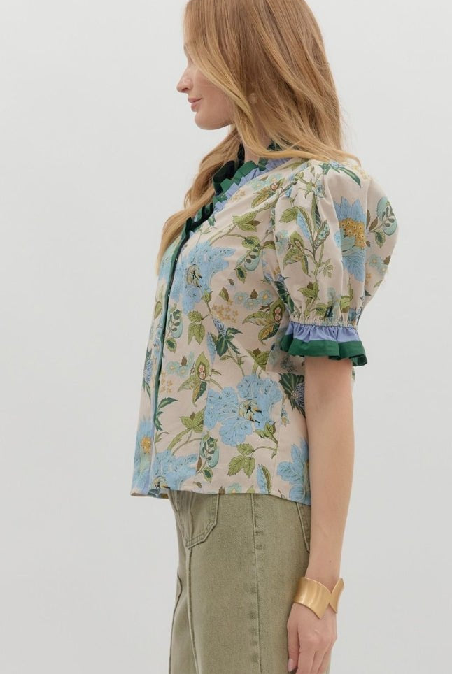 Floral Print Top - Sassy Inspiration