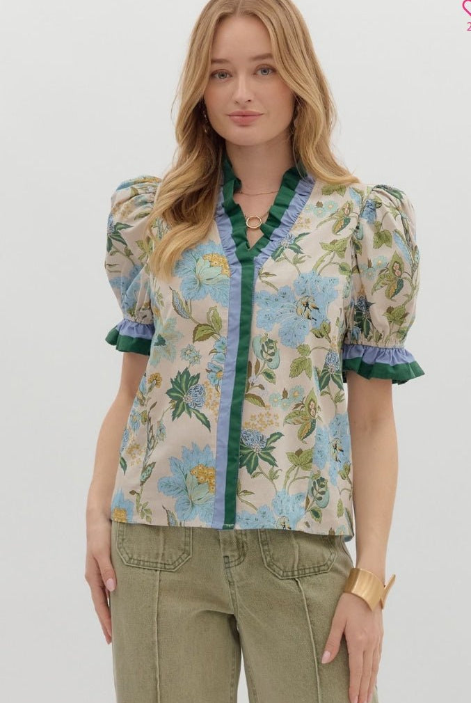 Floral Print Top - Sassy Inspiration