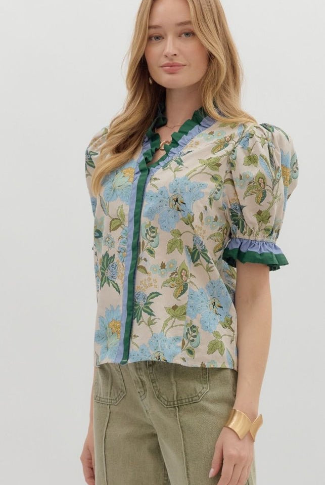 Floral Print Top - Sassy Inspiration