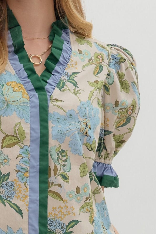 Floral Print Top - Sassy Inspiration