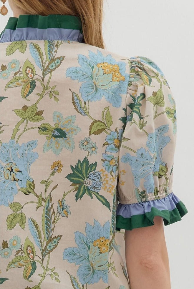 Floral Print Top - Sassy Inspiration