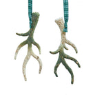 Green & Cream Antler Ornaments, 2 Assorted - Sassy Inspiration