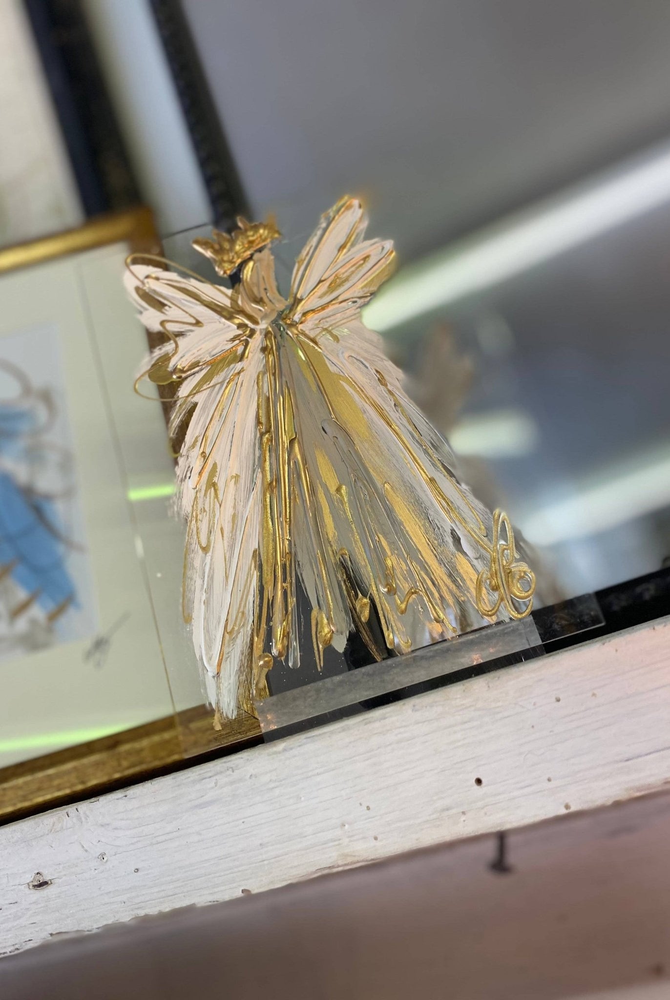 Hand Painted Angel on 5’x7’ acrylic - Sassy Inspiration