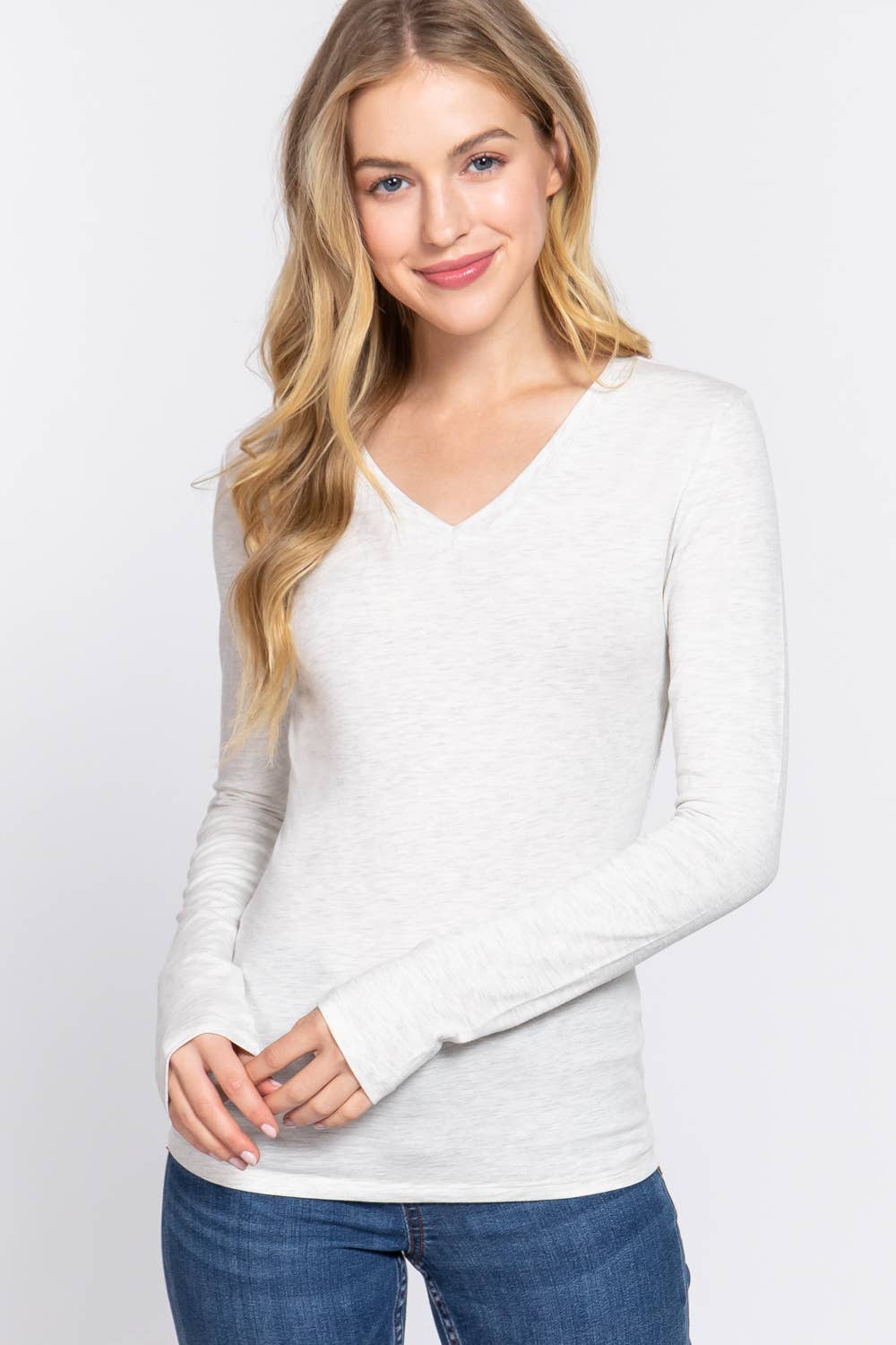 Jane Long Sleeve V - neck Top - Sassy Inspiration