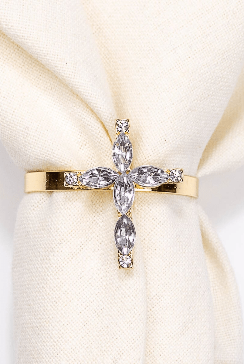 Jeweled Cross Napkin Ring - Sassy Inspiration