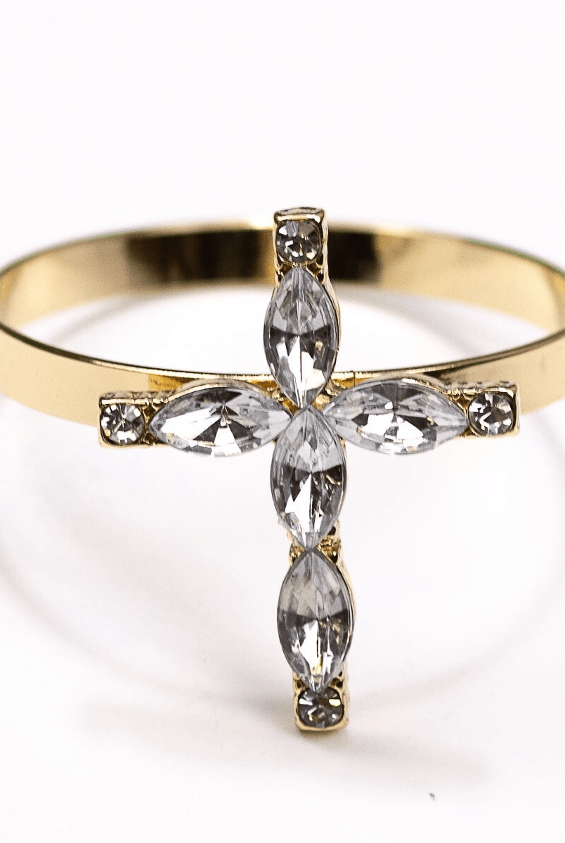 Jeweled Cross Napkin Ring - Sassy Inspiration