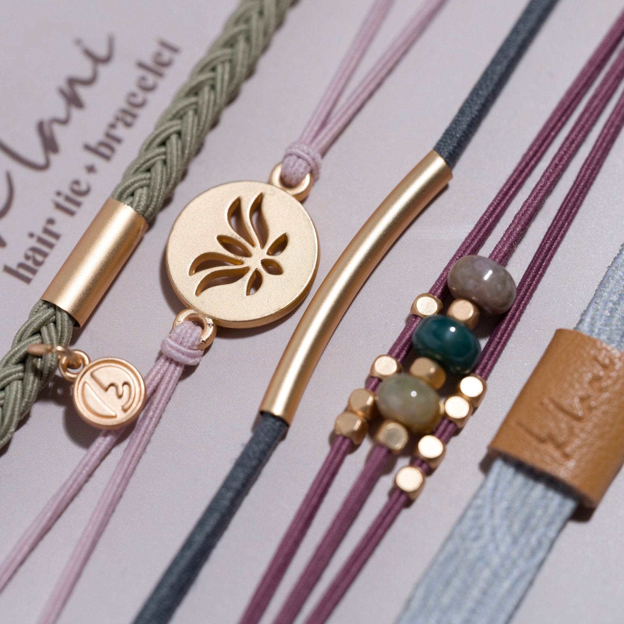 K'lani BREATHE Hair Tie/Bracelet Set - Sassy Inspiration