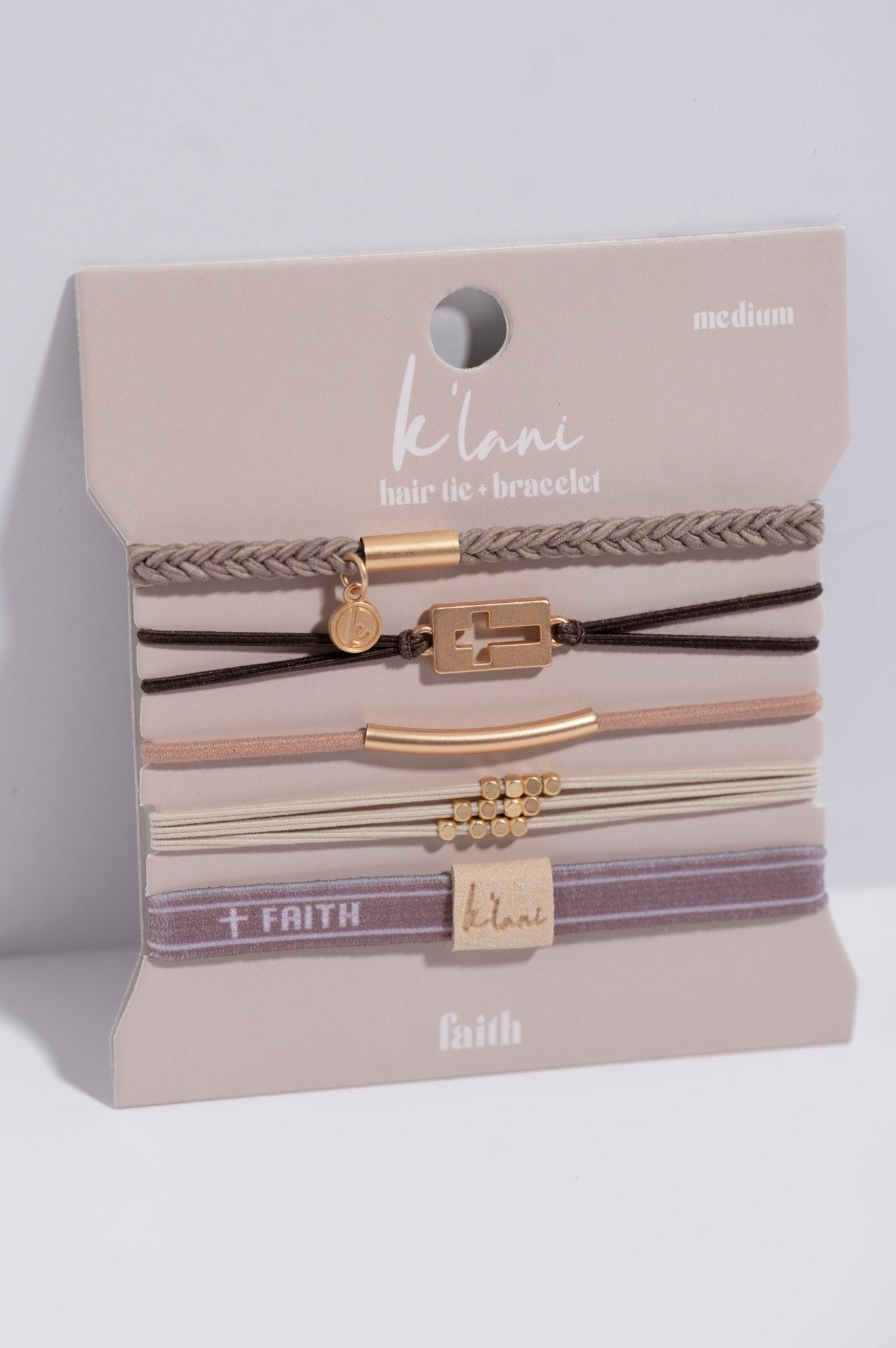 K'lani FAITH Hair Tie/Bracelet Set - Sassy Inspiration
