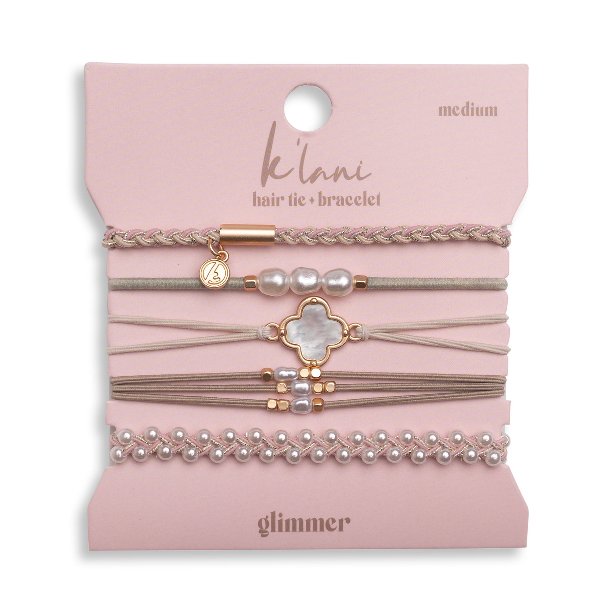 K'lani GLIMMER Hair Tie/Bracelet Set - Sassy Inspiration