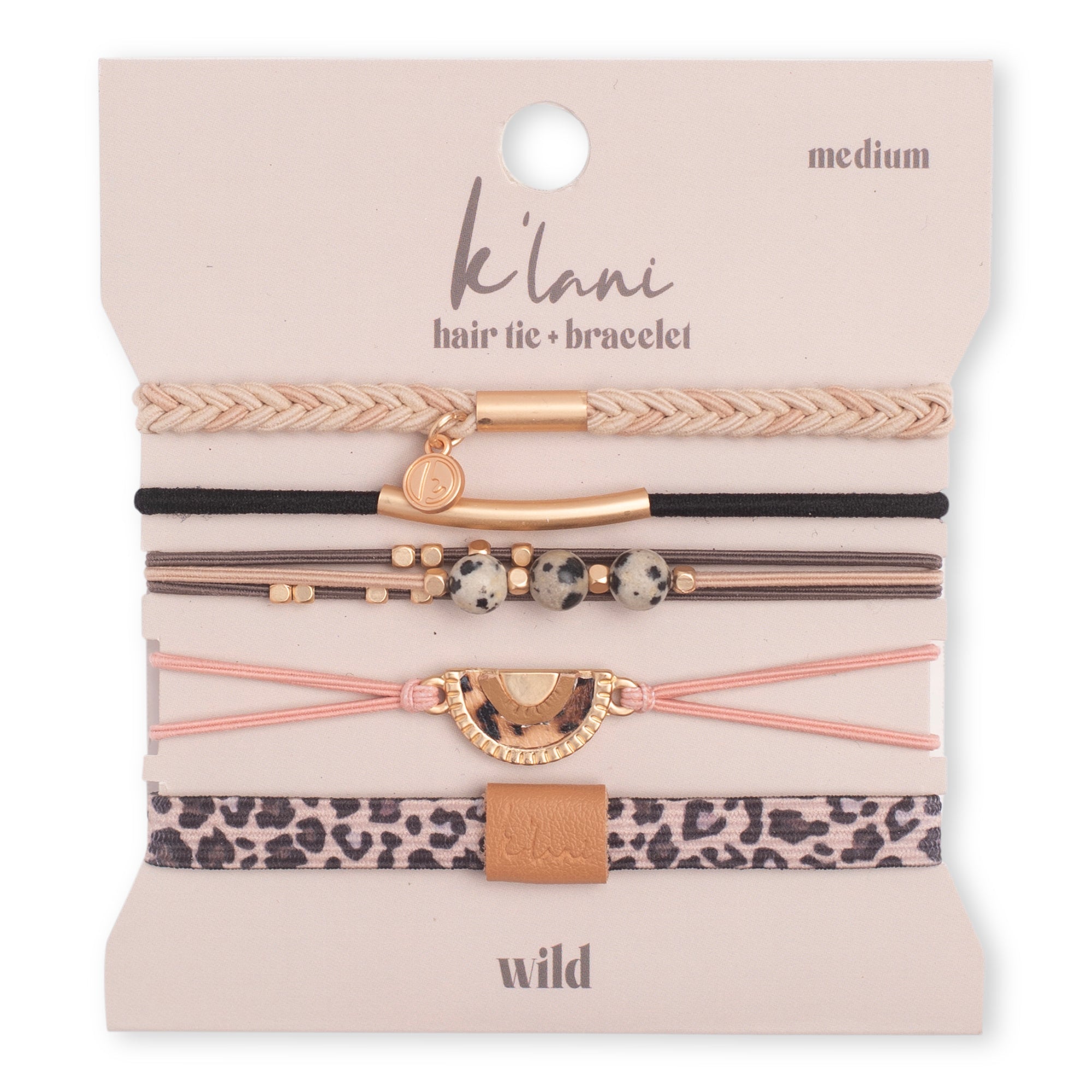 K'lani WILD Hair Tie/Bracelet Set - Sassy Inspiration