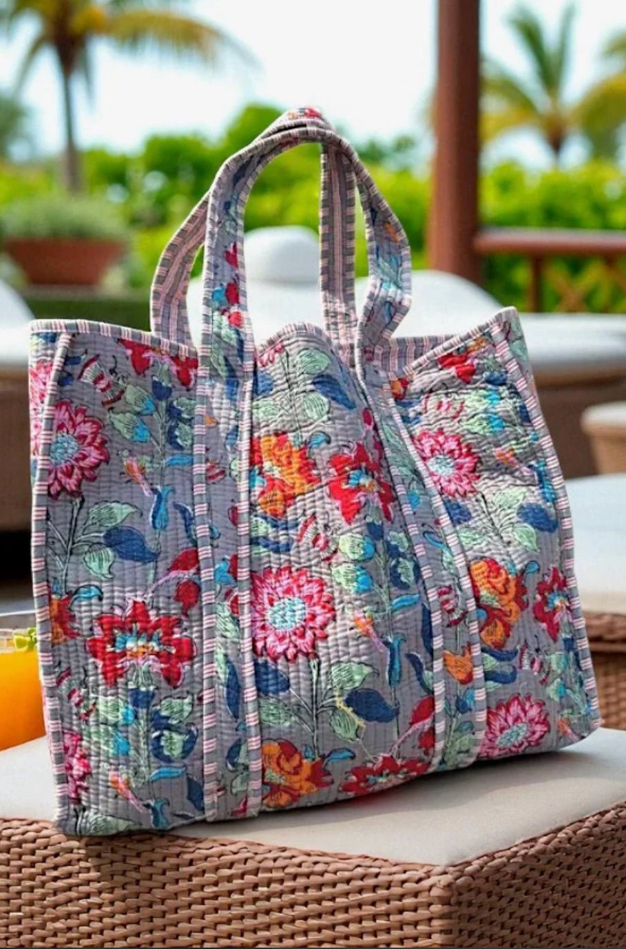 Laurie Lavender Floral Tote Bag - Sassy Inspiration