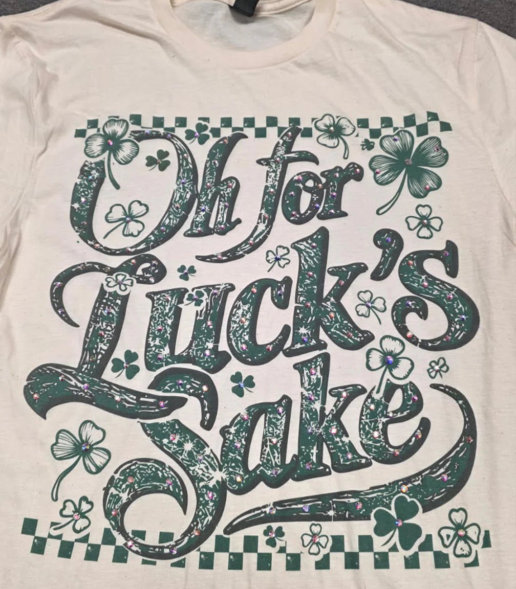 Oh For Luck’s Sake Graphic Tee – Ivory - Sassy Inspiration