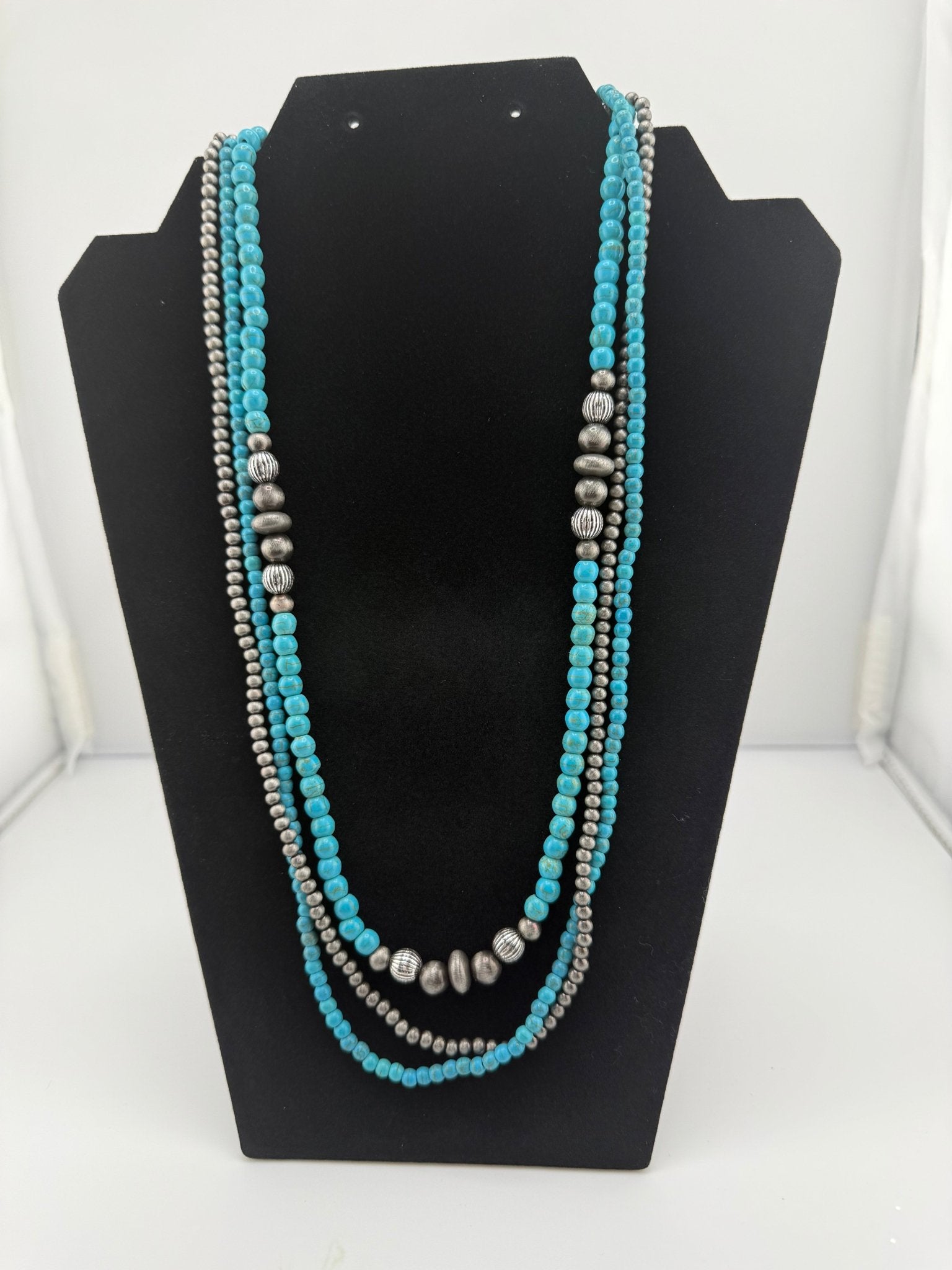 Santa Fe Sky Layered Beaded Necklace - Sassy Inspiration
