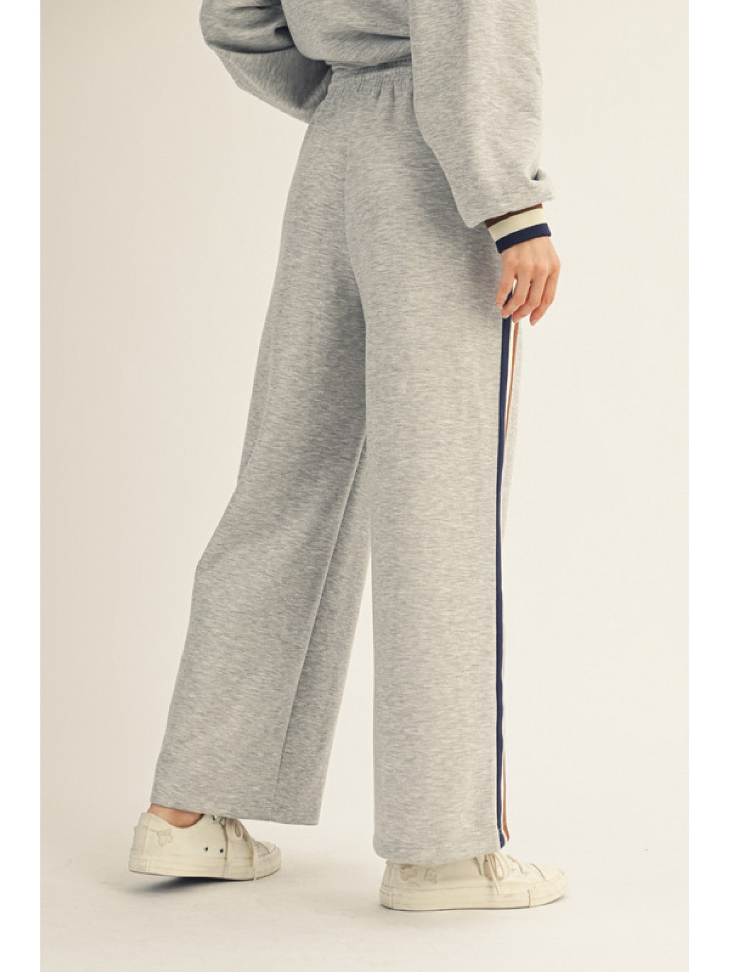Solid Sweatpants w/ Contrast Trim - Sassy Inspiration