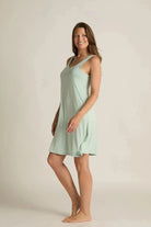V neck nightshirt: Aqua - Sassy Inspiration