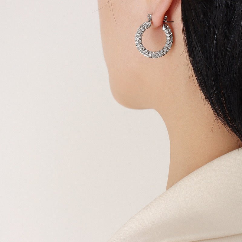 Zircon Hoop Earrings - Sassy Inspiration