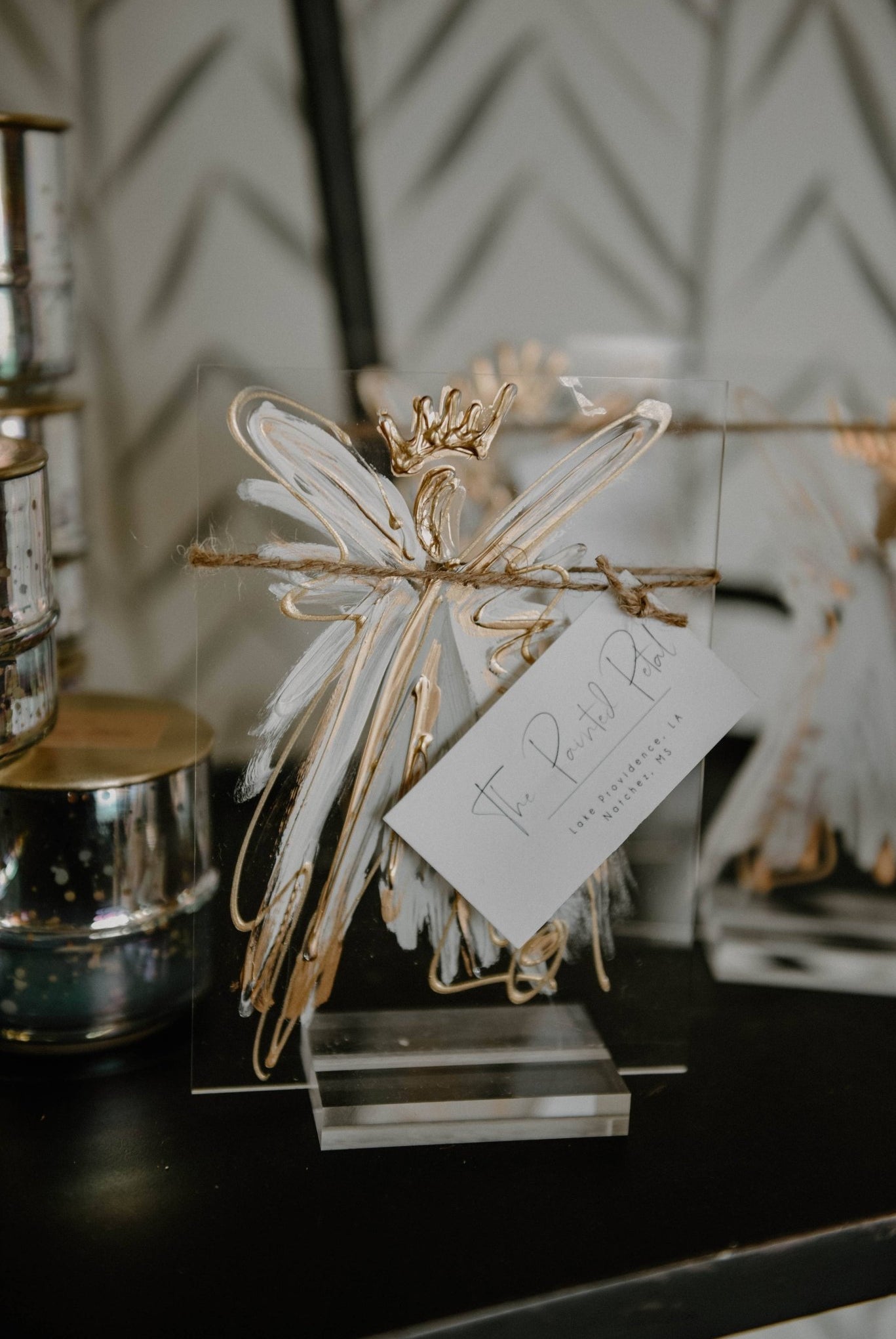 Hand Painted Angel on 5’x7’ acrylic - Sassy Inspiration