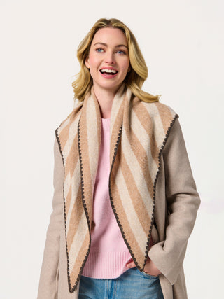 Joy Large Triangle Scarf – Oatmeal - Sassy Inspiration