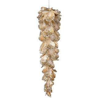 10" Jewel Petal Icicle Ornament – Ivory Platinum - Sassy Inspiration