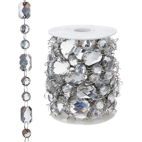 10 YDS SILVER AND JEWEL CRYSTAL GARLAND - Sassy Inspiration