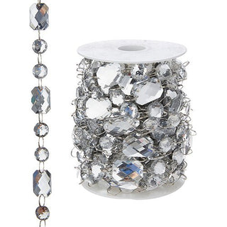 10 YDS SILVER AND JEWEL CRYSTAL GARLAND - Sassy Inspiration