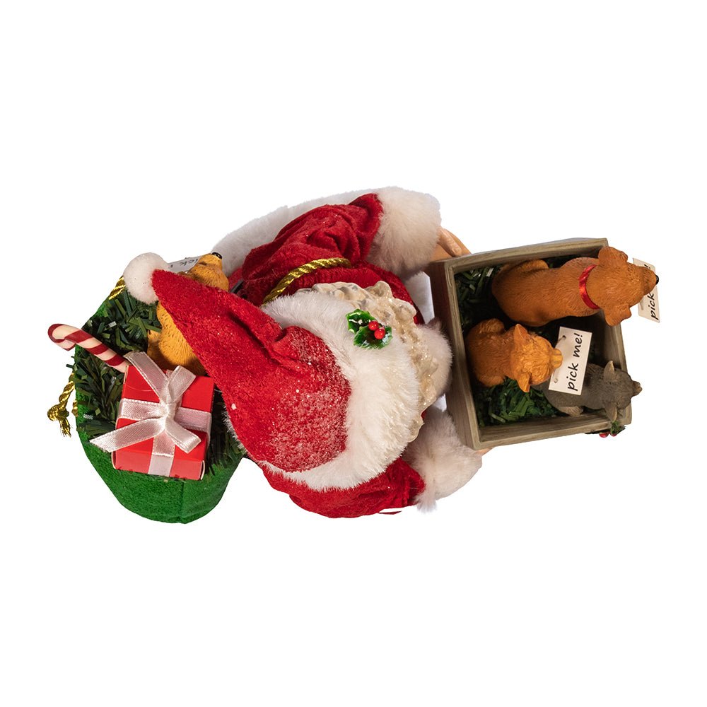 10.5" Fabriché™ Adopt - A - Pet Santa With Dog, 2 - Piece Set - Sassy Inspiration