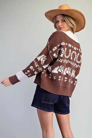 Saddle & Bloom Western Cardigan