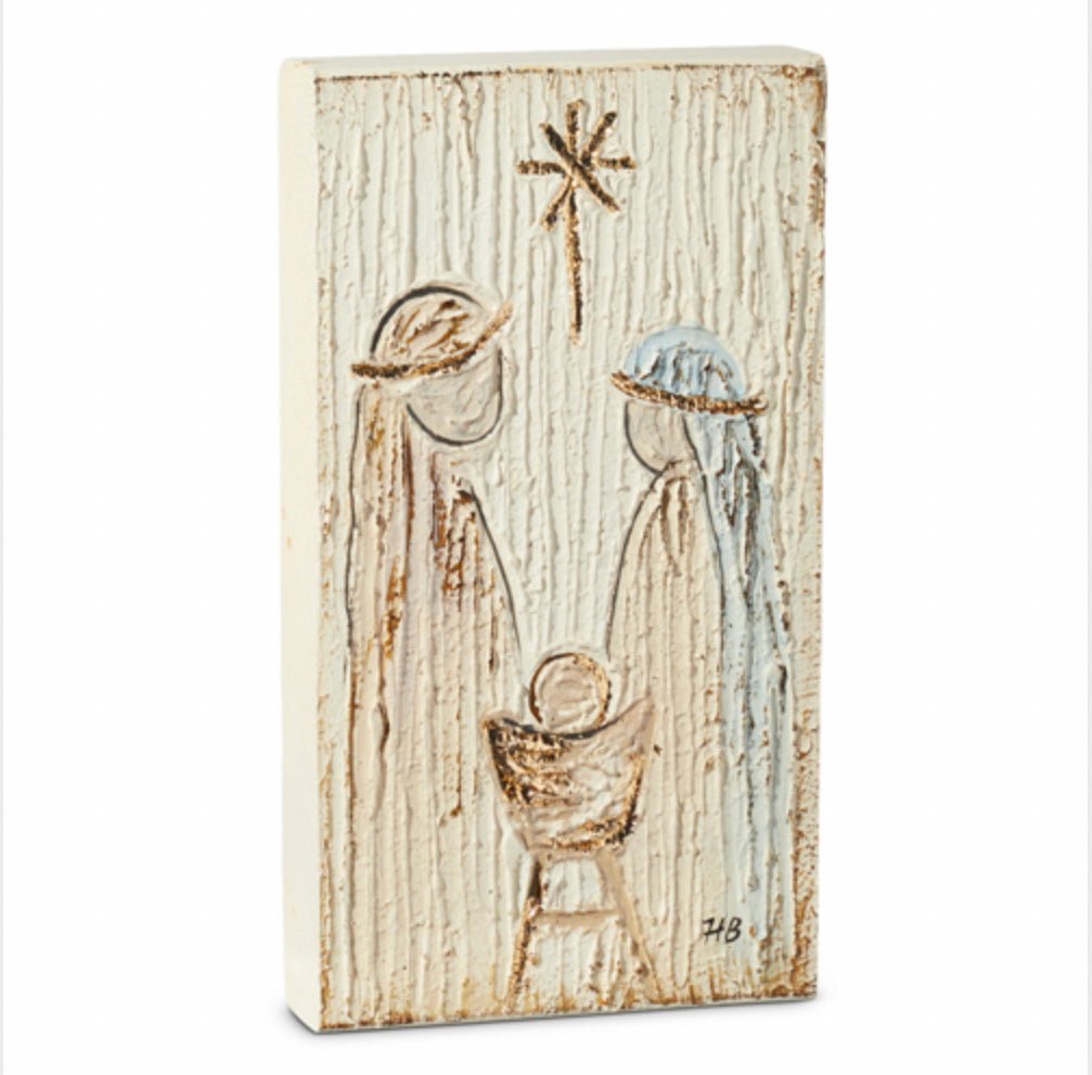 11.75” Holy Family Textured Block - Sassy Inspiration