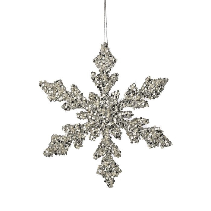 12" SEQUIN/PEARL SNOWFLAKE - Sassy Inspiration