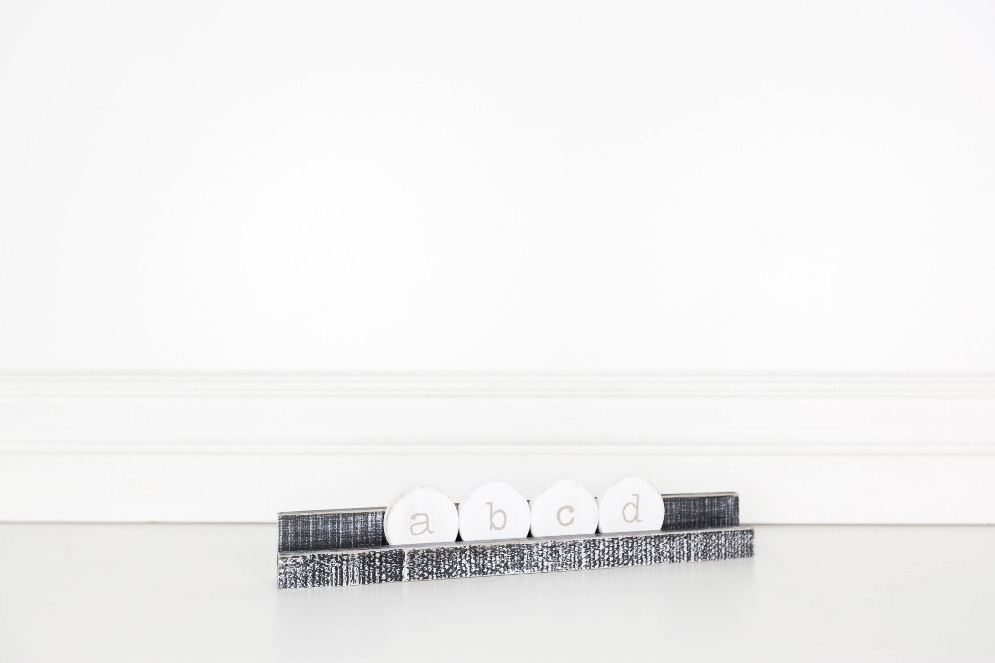 12x.75x1 Wood Tile Stand (Ledgie) black Letter board - Sassy Inspiration