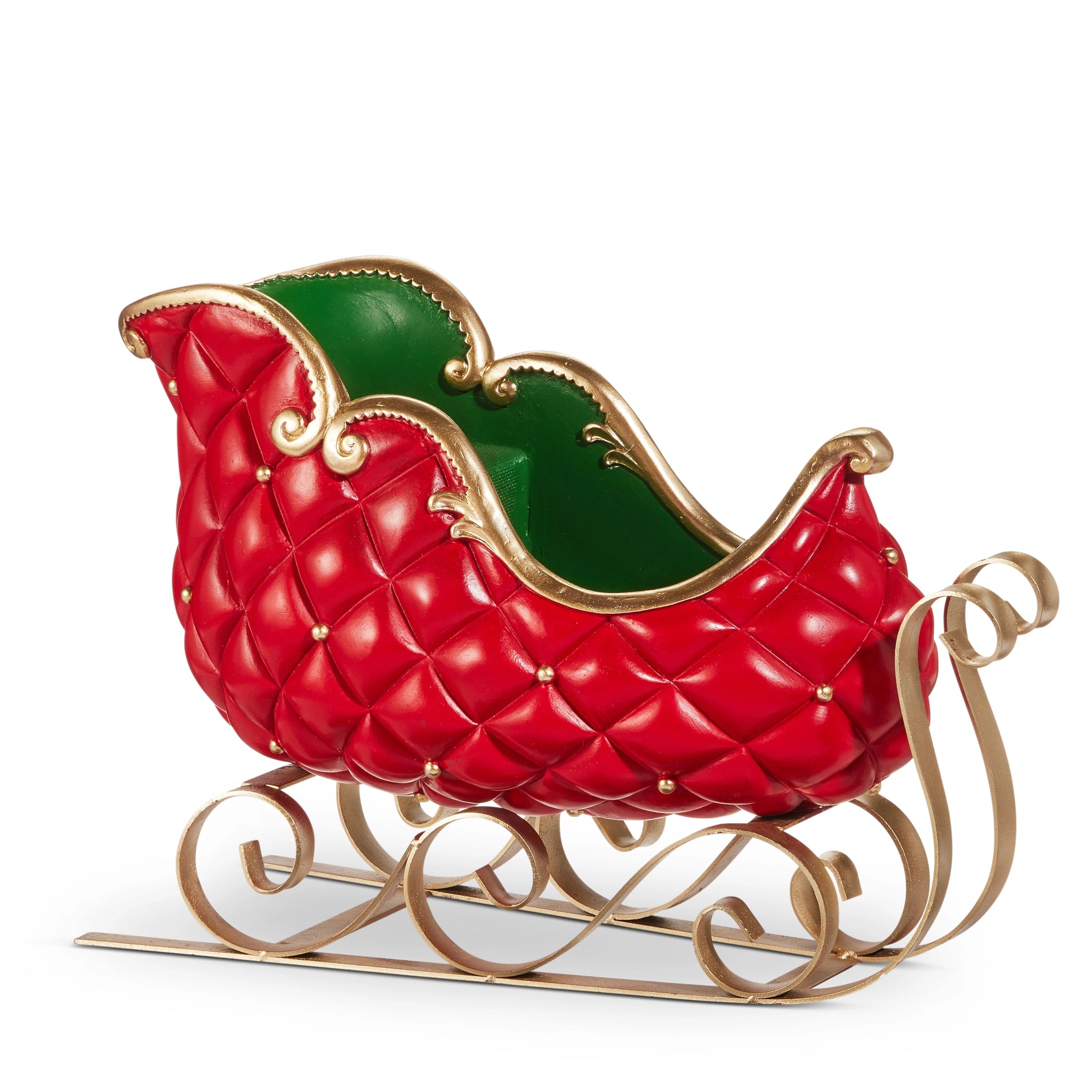 14" Red and Green Sleigh - Sassy Inspiration