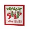 14X14" MERRY CHRISTMAS STOCKINGS WALL ART - Sassy Inspiration